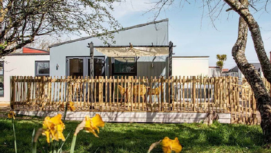 Holiday chalet exterior upgrade, Medmerry Holiday Park